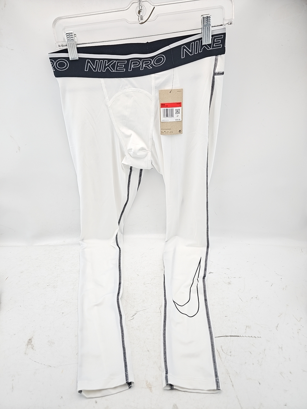 Nike Pro White Compression Leggings Large